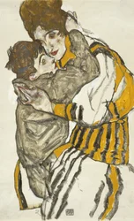 La esposa de Schiele con su pequeño sobrino